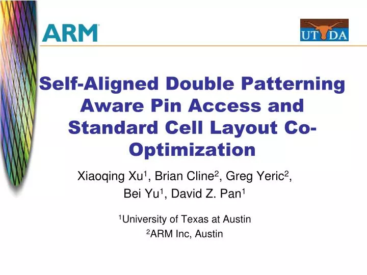 self aligned double patterning aware pin access and standard cell layout co optimization