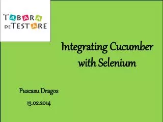 Integrating Cucumber with Selenium