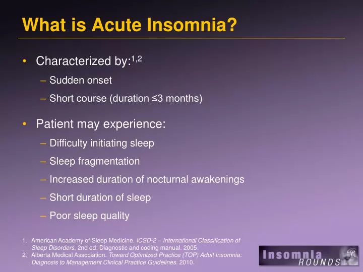 what is acute insomnia