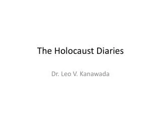 The Holocaust Diaries