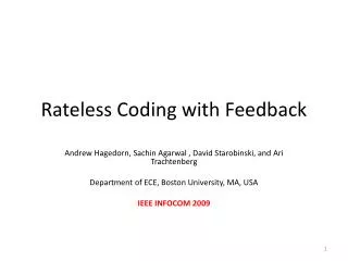Rateless Coding with Feedback