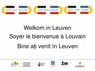 Welkom in Leuven Soyer le bienvenue à Louvain Bine ați venit în Leuven