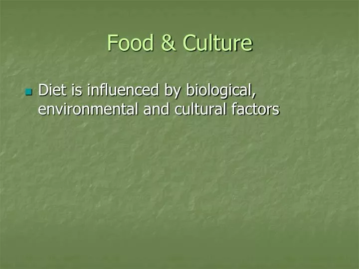 food culture