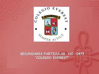 secundaria particular no 0479 colegio everest