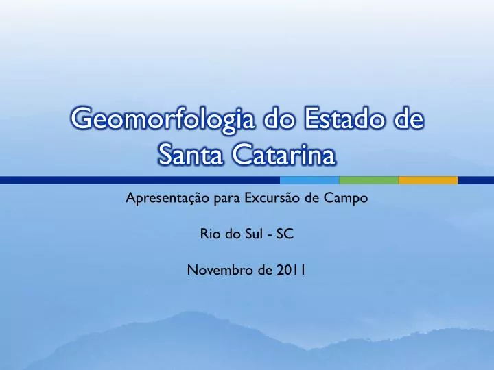 geomorfologia do estado de santa catarina