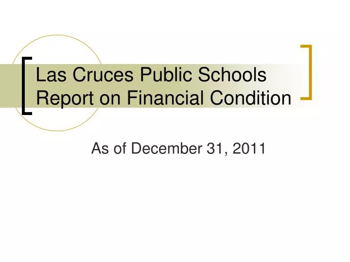 las cruces public schools report on financial condition
