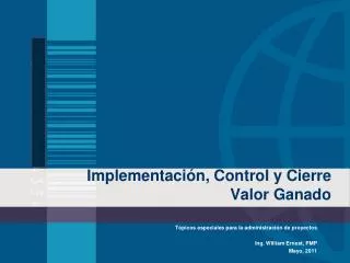 implementaci n control y cierre valor ganado