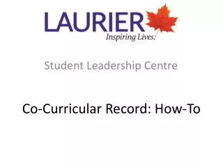 Co-Curricular Record: How-To