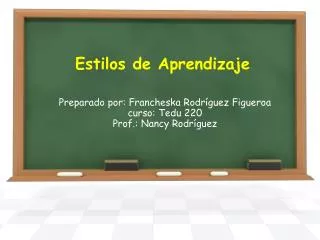 estilos de aprendizaje