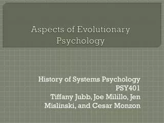 aspects of evolutionary psychology