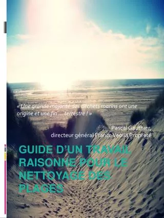 guide d un travail raisonne pour le nettoyage des plages