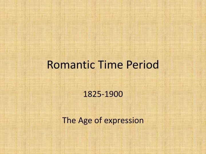romantic time period
