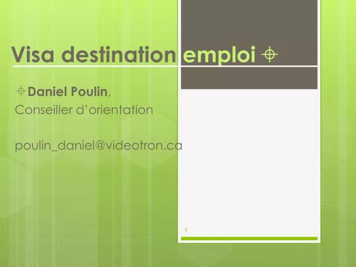 visa destination emploi