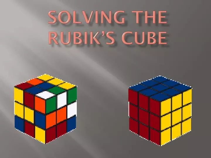 solving the rubik s cube