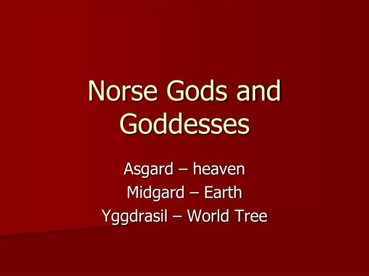 norse gods and goddesses