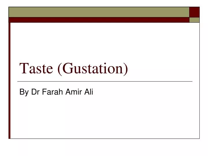 taste gustation