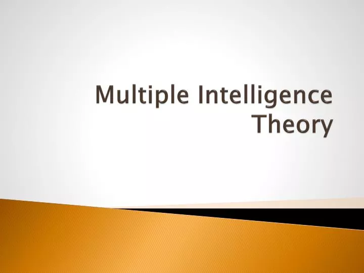 multiple intelligence theory