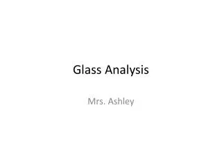 Glass Analysis