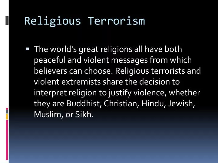 religious terrorism