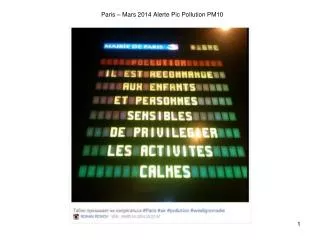 paris mars 2014 alerte pic pollution pm10
