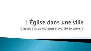 l glise dans une ville
