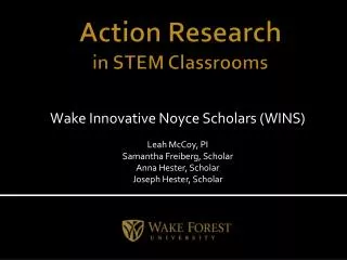 Action Research in STEM Classrooms