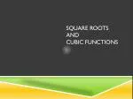 Square Roots and Cubic functions - slide 1