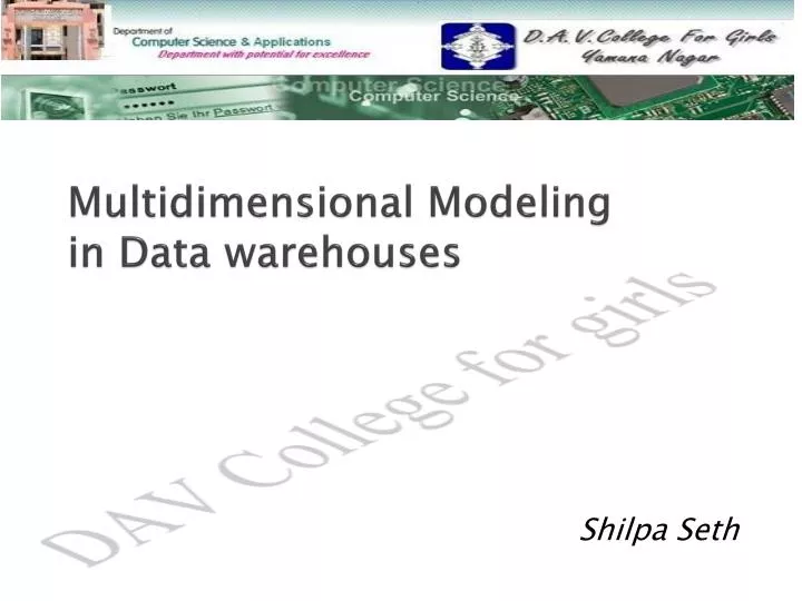 multidimensional modeling in data warehouses