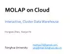 MOLAP on Cloud - slide 1