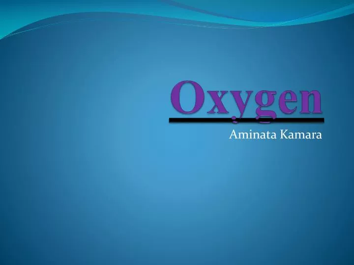 oxygen