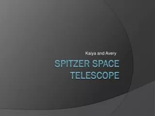 Spitzer space telescope