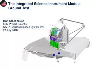 The Integrated Science Instrument Module Ground Test