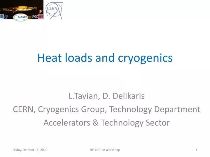 heat loads and cryogenics