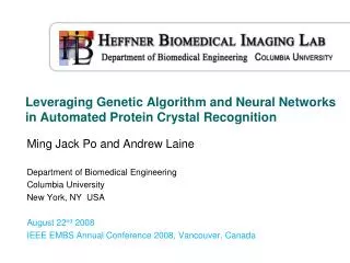 Leveraging Genetic Algorithm and Neural Networks in Automated Protein Crystal Recognition