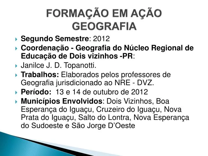 forma o em a o geografia