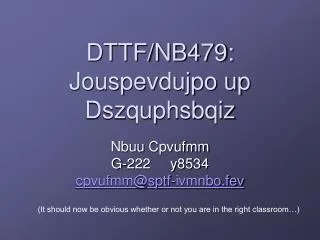 DTTF/NB479: Jouspevdujpo up Dszquphsbqiz