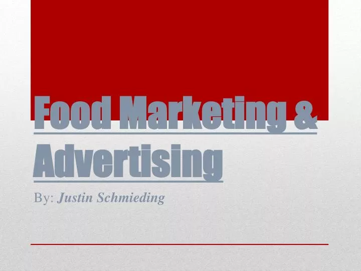 food marketing advertising