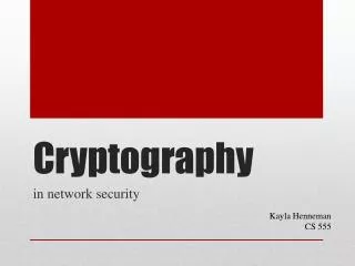 Cryptography