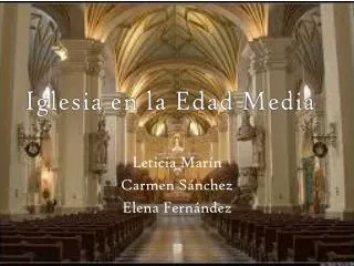 iglesia en la edad media