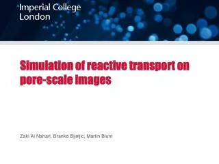 Simulation of reactive transport on pore-scale images