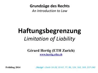 haftungsbegrenzung limitation of liability