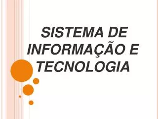 sistema de informa o e tecnologia