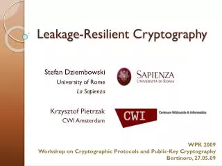 Leakage-Resilient Cryptography