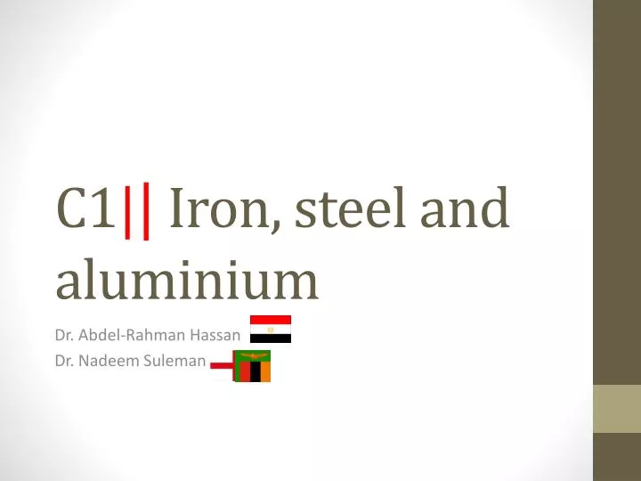 c1 iron steel and aluminium