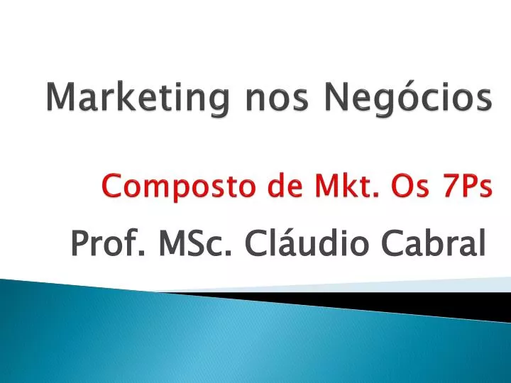 marketing nos neg cios composto de mkt os 7ps