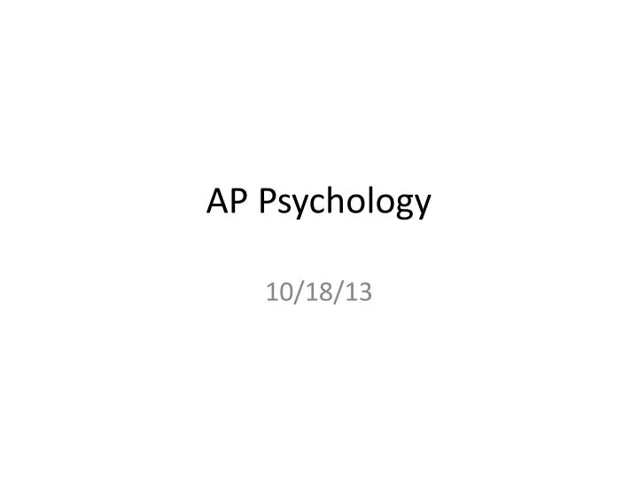 ap psychology