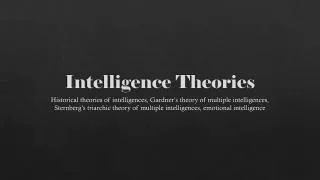 Intelligence Theories