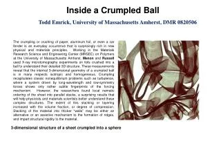 3-dimensional structure of a sheet crumpled into a sphere