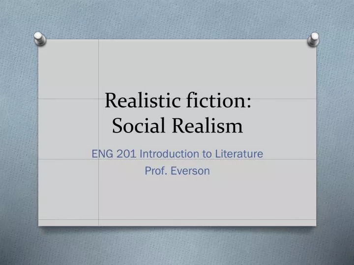 realistic fiction social realism