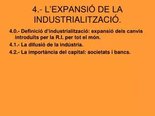 4 l expansi de la industrialitzaci